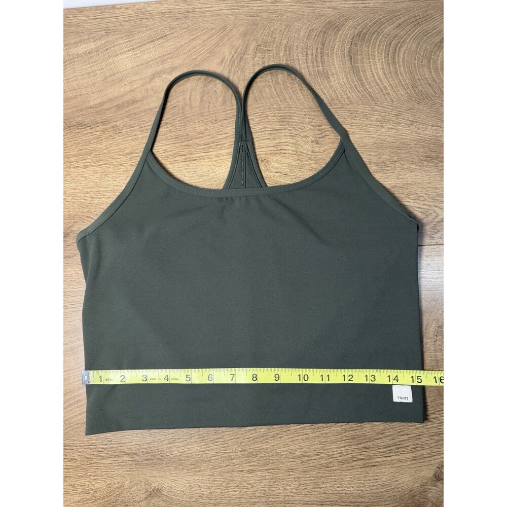 Vuori Crop Tank Top Green Women’s Large Workout Performance - Picture 4 of 8